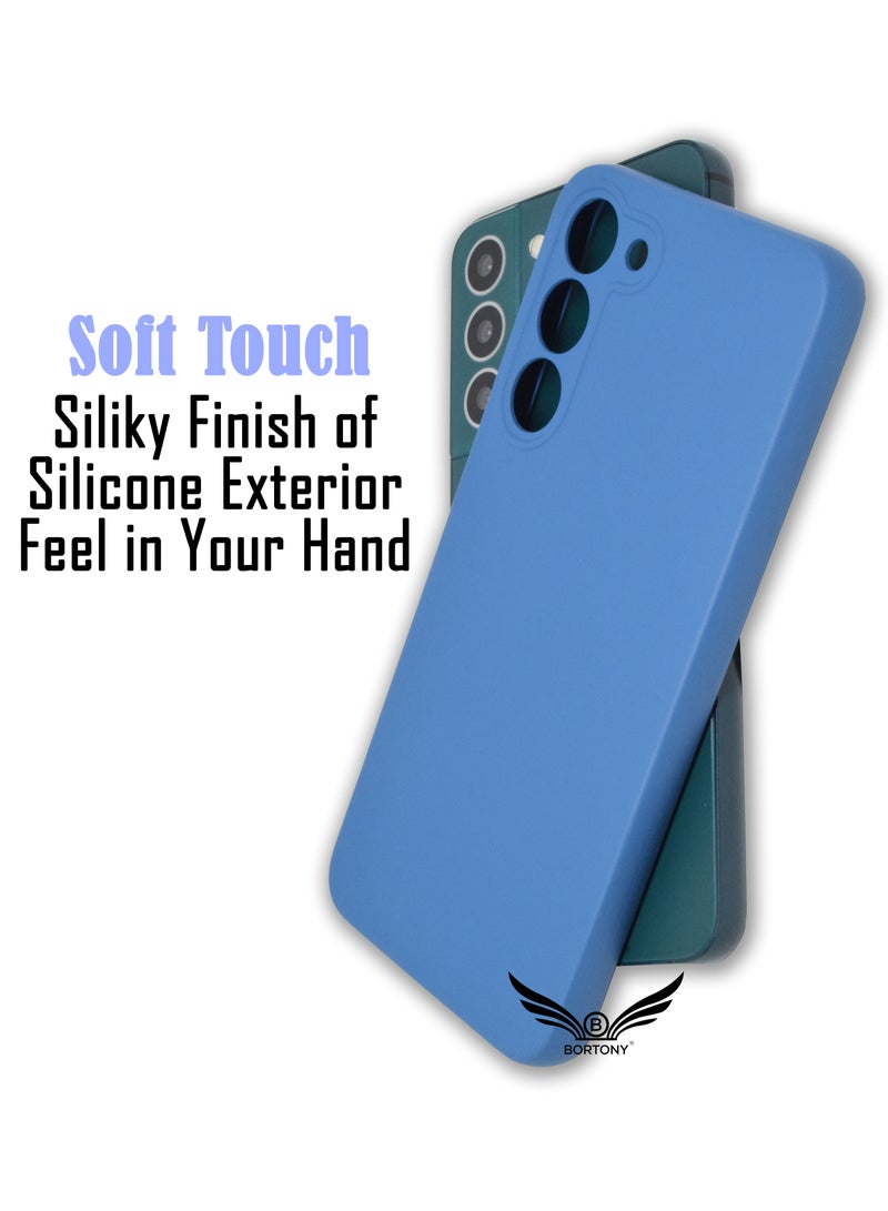 BORTONY Galaxy S23 Case Camera Protective Soft Silicone Cover Case Luxury Design Flexible Slim Cover Compatible with Samsung Galaxy S23 - Image 2
