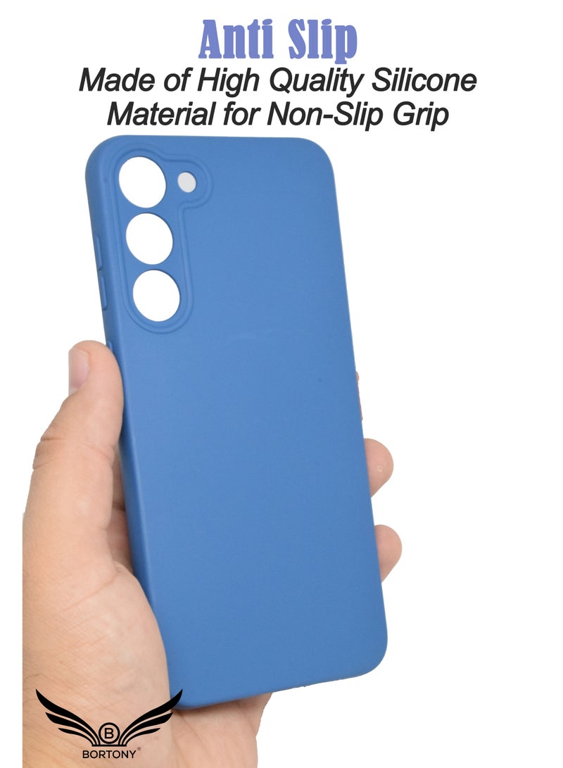 BORTONY Galaxy S23 Case Camera Protective Soft Silicone Cover Case Luxury Design Flexible Slim Cover Compatible with Samsung Galaxy S23 - Image 3