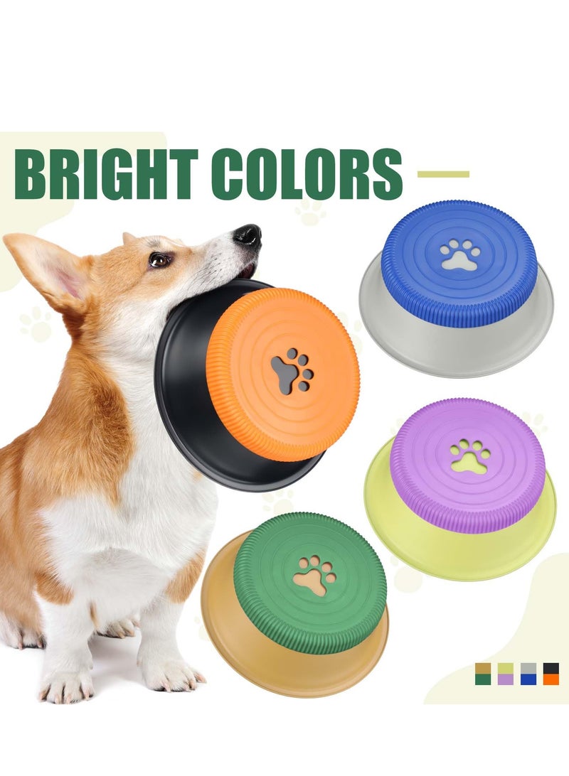 KASTWAVE 8 Pack Stainless Steel Metal Dog Bowls Non Slip Cat Bowls Dogs Feeding Bowls Food Water Bowls with Non Slip Silicone Bottom Metal Basic Bowls Thickened for Medium Large Dogs Cats Easy to Clean  - Image 5