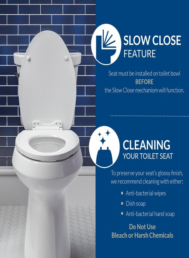 Mayfair Cassel Slow Close Toilet Seat, Easy Clean, Non Slip Premium Wood Seat, Easy Install, Made in USA, Round, Bone - Image 4