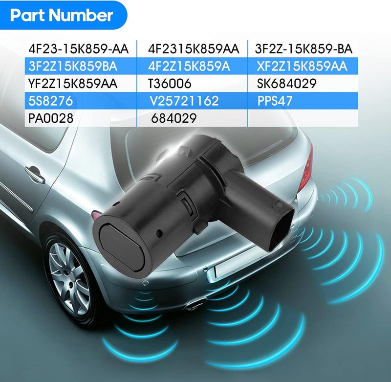Dade 4PCS Reverse Backup Parking Sensor 4F23-15K859-AA 3F2Z15K859BA for Ford - Image 4