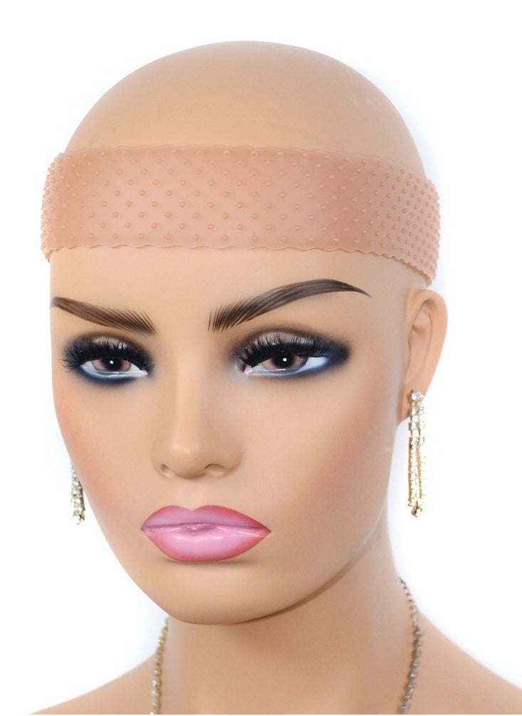 Estelle - Wig Grip Band Non-Slip Silicone Wig Headband for Women Adjustable Wig Fix Seamless Wig Band Elastic Wig Gripper Cap for Lace Wigs to Hold Wig (dark brown) - Image 1