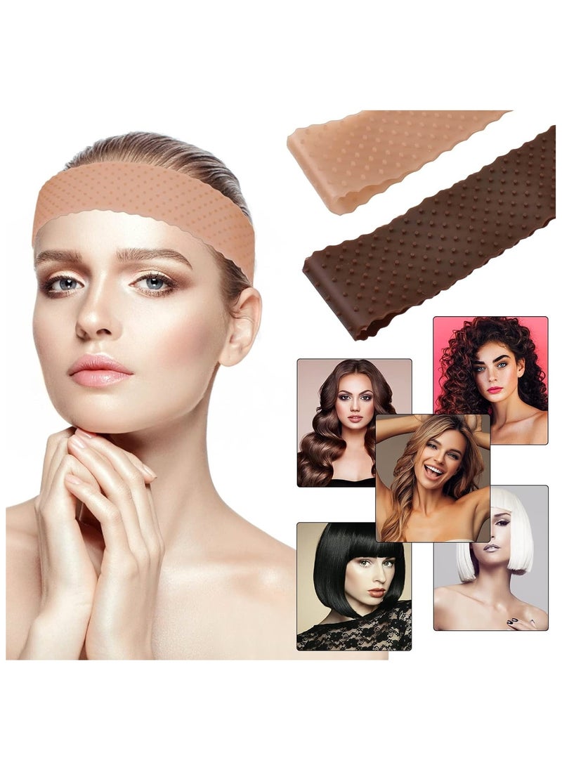 Estelle - Wig Grip Band Non-Slip Silicone Wig Headband for Women Adjustable Wig Fix Seamless Wig Band Elastic Wig Gripper Cap for Lace Wigs to Hold Wig (dark brown) - Image 1