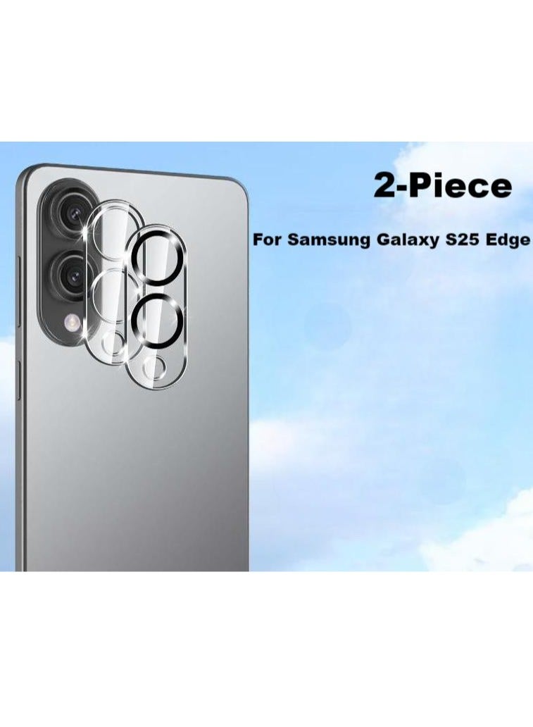 (2-Piece) Samsung Galaxy S25 Edge For Lens Protector, Scratch-resistant tempered glass camera lens protector design that preserves the original lens for Samsung Galaxy S25 Edge  - Image 1