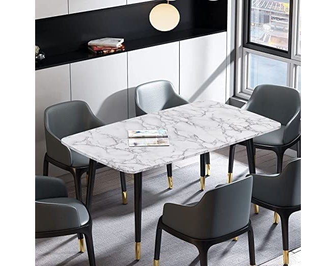 COSMOS STAR ™ فيلم أثاث رخام السماء البيضاء للديكور الداخلي ورق جدران لخزائن الأبواب، الخزائن، الثلاجات، أسطح الطاولات، الجدران، الأرضيات، مشاريع التجديد الأخرى (24 × 60 بوصة، رخام السماء البيضاء) - Image 4