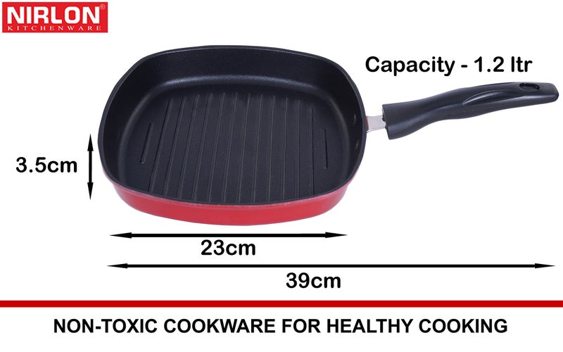 Nirlon Non-Stick Aluminium Odor Free Cookware Combo Essential Set with Bakelite Handle, 2.6mm_CT11_GP(24) - Image 3