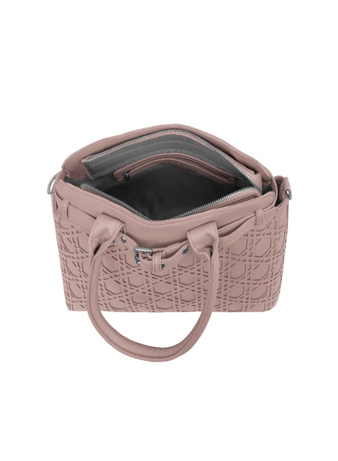 فوسكا حقيبة توت فوسكا – حقيبة يد أنيقة من الجلد الصناعي عالي الجودة باللون الوردي - Image 4