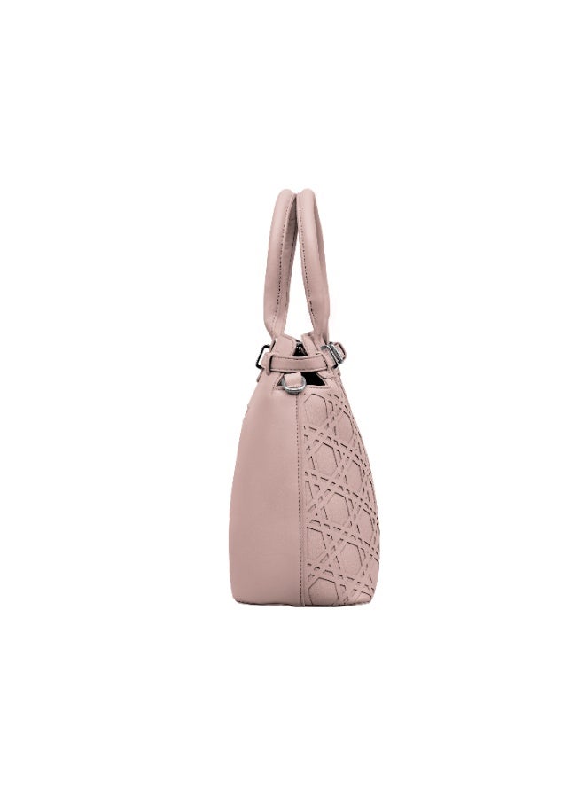 فوسكا حقيبة توت فوسكا – حقيبة يد أنيقة من الجلد الصناعي عالي الجودة باللون الوردي - Image 2