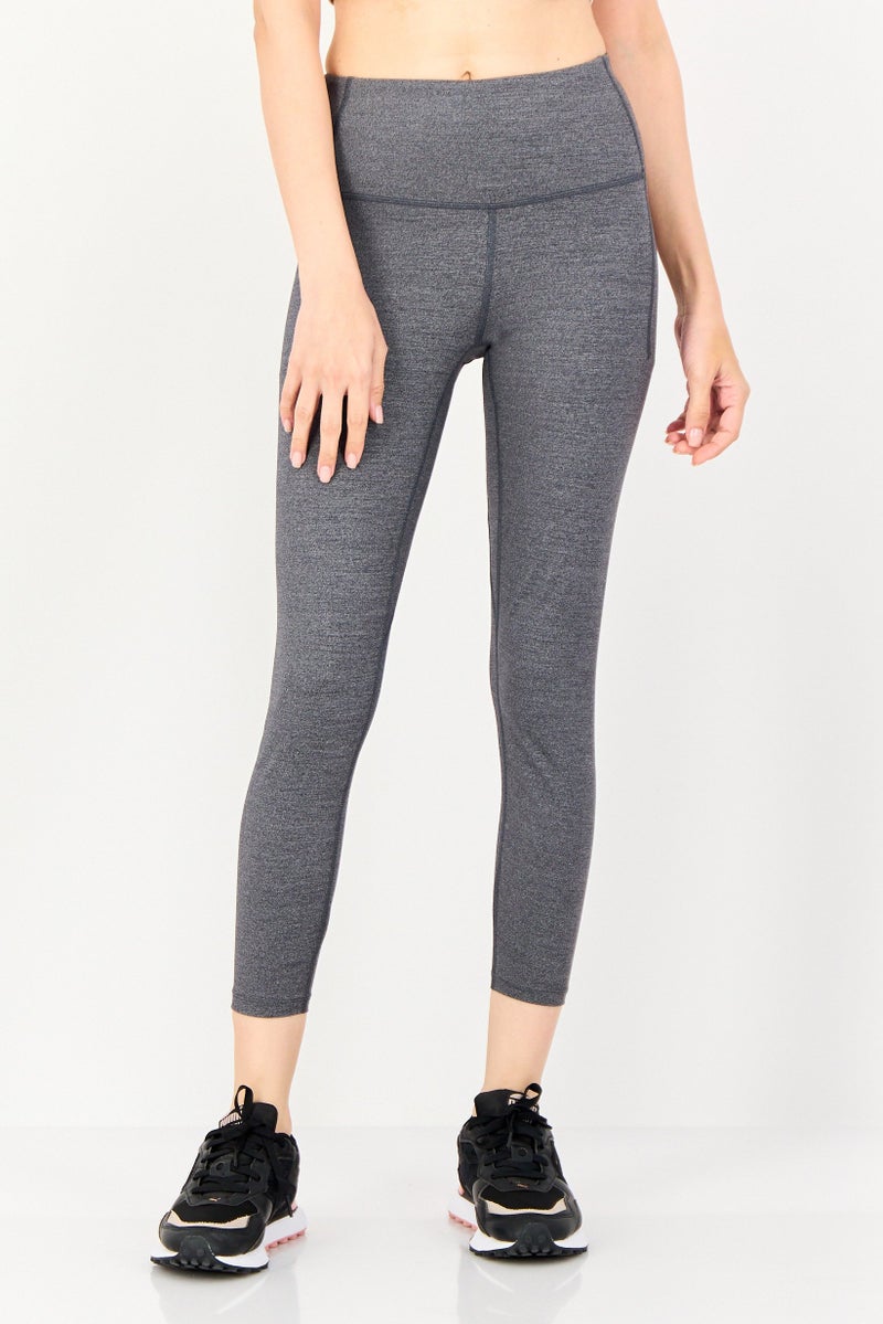 UNDER ARMOUR Women Fitted Training Ankle Leggings, Grey - Image 1