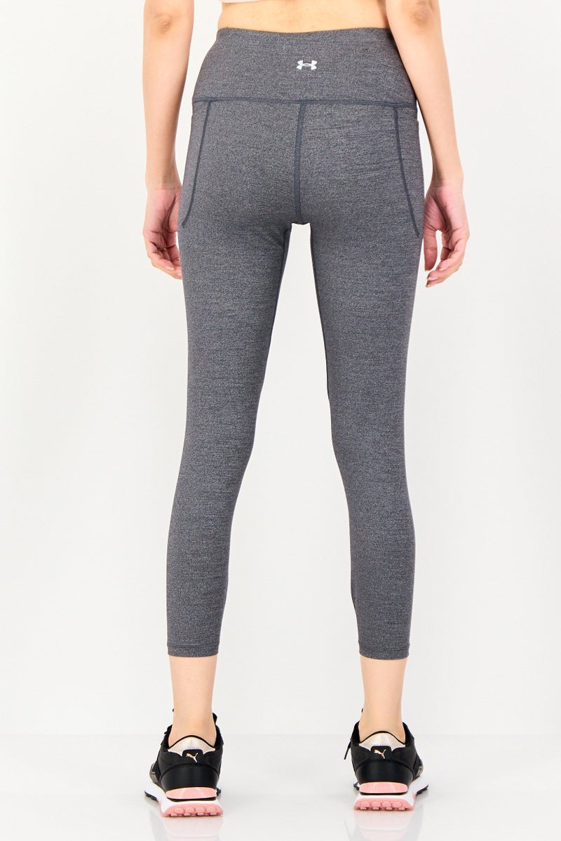 UNDER ARMOUR Women Fitted Training Ankle Leggings, Grey - Image 4