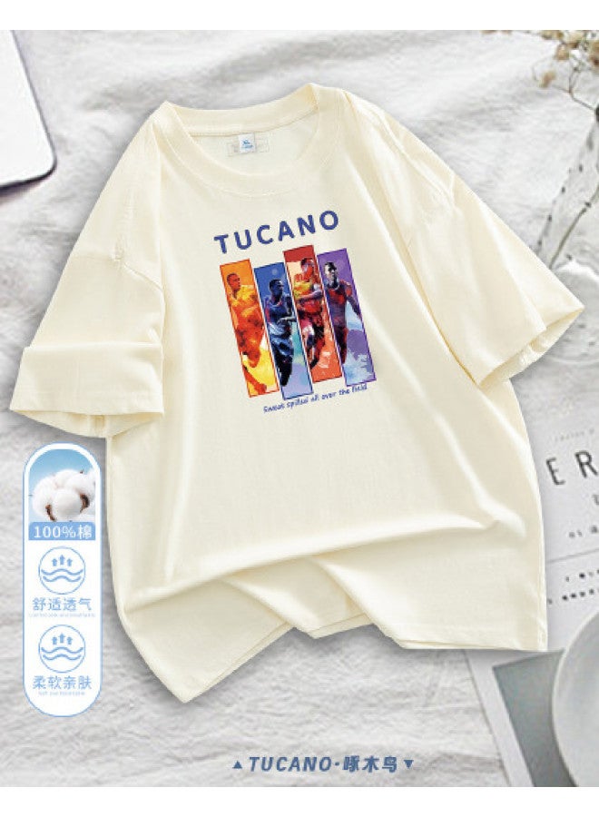 Tucano men's Sports T-shirt - Summer Breathable Round Neck Short Sleeve Tee With Printed Design - Image 1