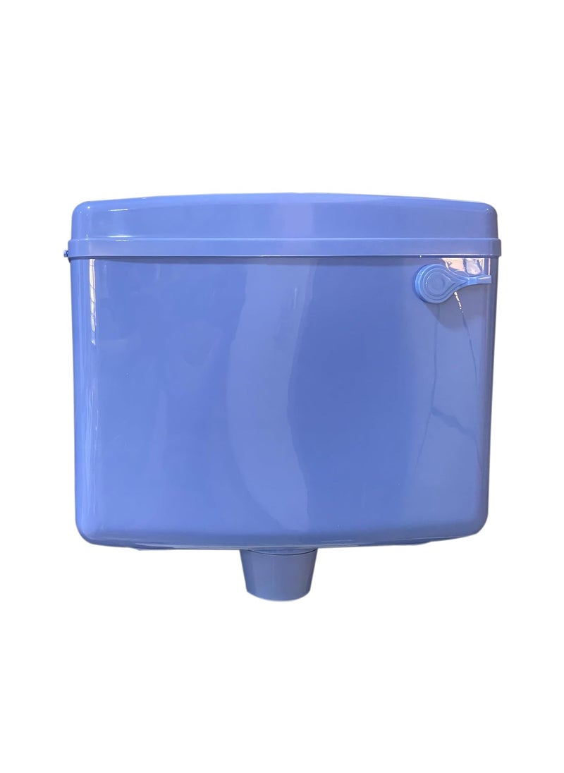 TAXAN POLYMERS TAXAN Single Flush Tank for Toilet 10 LTR Water Capacity Polypropylene Smart PVC Slim Cistern Wall Mounted Side Handle Regular Flushing Tank with Complete Set Dark Blue  - Image 2