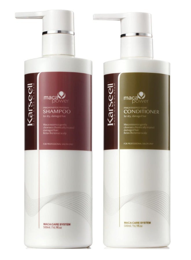 Karseell Essential Hair Care Collection: Thickening Shampoo 500 ml - Deep Moisture Conditioner with Argan Oil 500 ml - Image 1