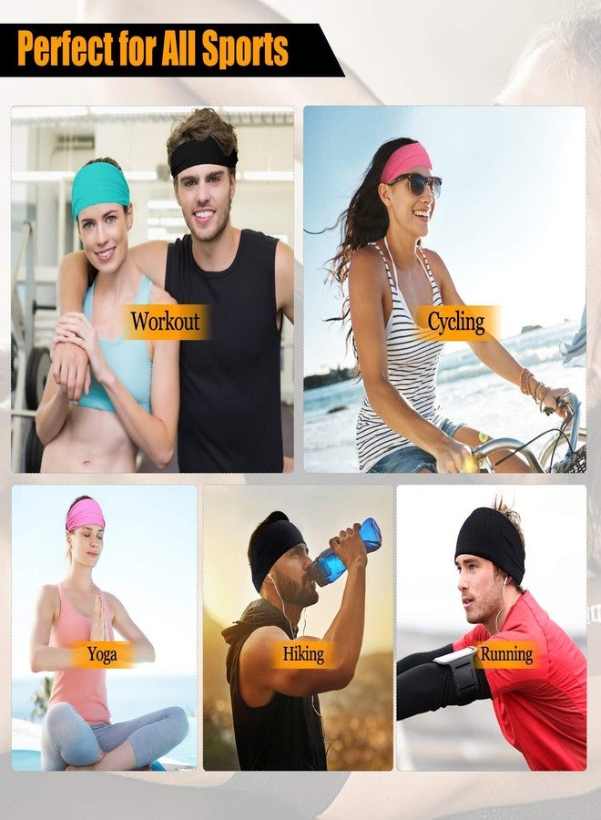 BISMAADH Keep Your Hair in Place Performance Stretch Wide, Moisture Wicking and Non-Slip Exercise Workout Headband or Sports Sweatband for Women and Men - Image 4