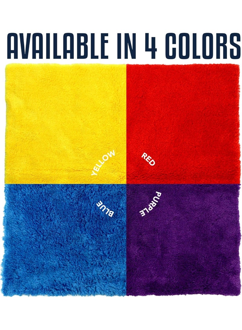 منشفة الألياف الدقيقة الزرقاء للسيارات - فائقة الامتصاص - تجفيف السيارات ، تلميع ، قماش البوفينغ ومنشفة التفاصيل الداخلية - 500 GSM 16x16in - لوازم التفاصيل السيارات - حزمة من 3 العناية بالسيارات الممتازة - Image 5