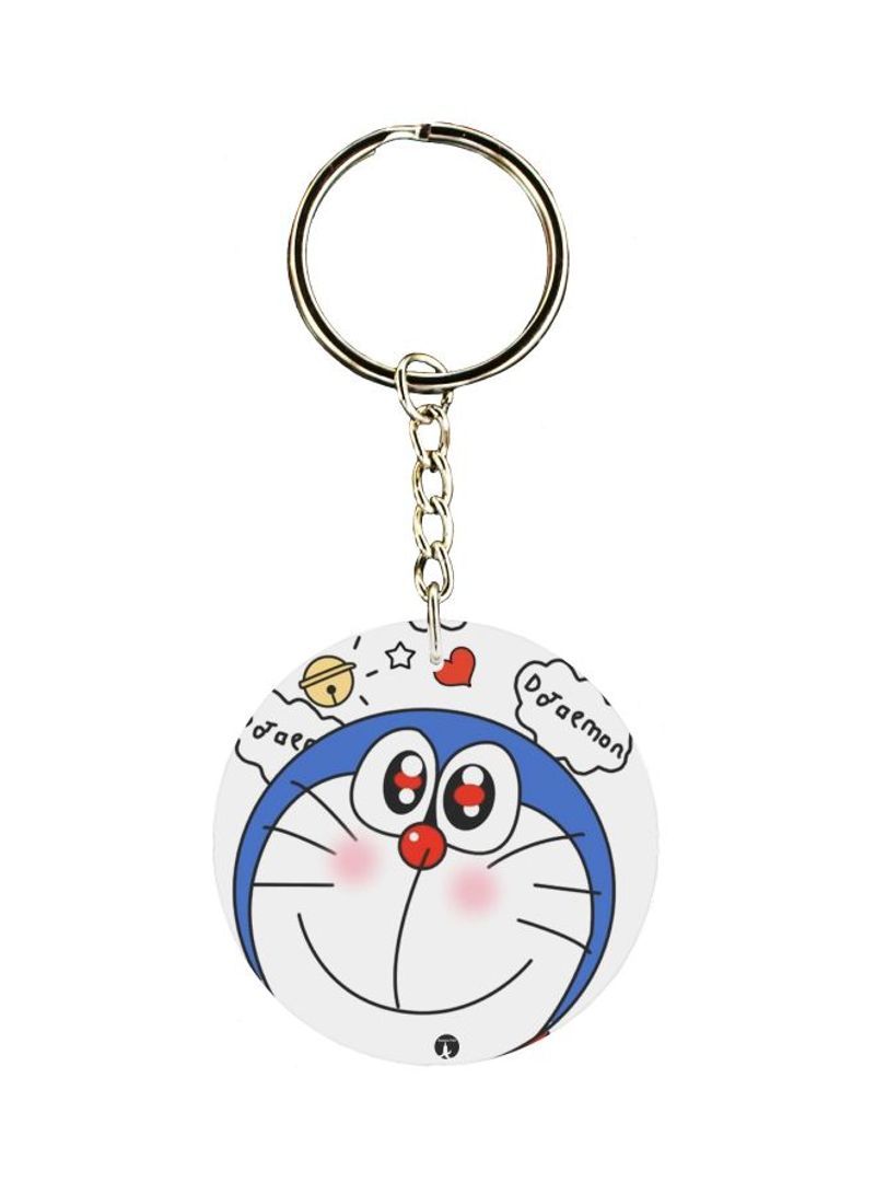 Double Sided Doraemon Printed Keychain