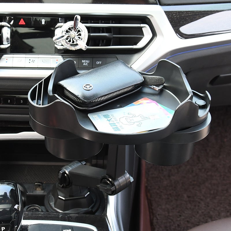 Car Dinner Plate Coffee Table Food Storage Rack Water Cup Tray Rack Car Cup Holder Travel Car Mobile Phone Holder - Image 5