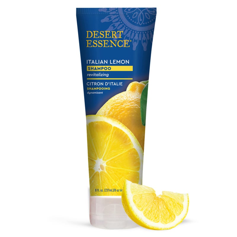 Desert Essence شامبو الليمون الإيطالي من ديزرت إيسنس - 8 أونصات سائلة - منشط - يضيف حجمًا - لمعان - قوة - معطر - عضوي معتمد - صبار - فيتامينات ب المركبة - خالي من القسوة - بدون بارابين - Image 2