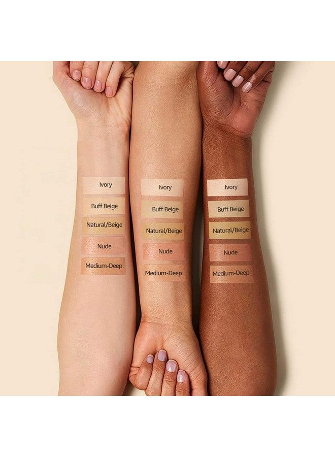 OETUIOW Mushroom Head Air Cushion Cc Cream Bb Cream Face Makeup Foundation For Mature Skin Moisturizing Concealer Brighten Longlasting Even Skin Tone For All Skin Types Buff Beige - Image 5