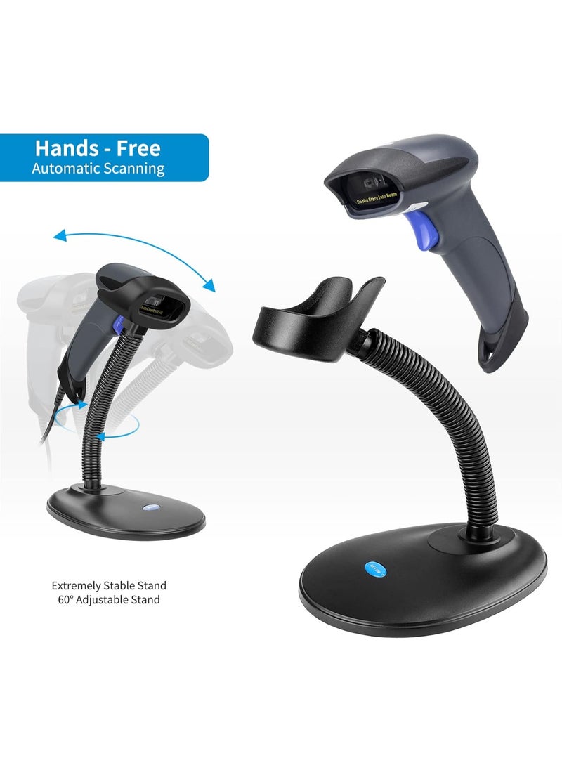 NETUM - Wireless 1D 2D Qr Barcode Scanner with Stand, Handhold Scanners with 2.4G Wireless & Bluetooth Function, 3 in 1 Bar Code Readers & Scanners Tools Compatible for SmartPhone, Laptops, Computers, Cashier - Image 1