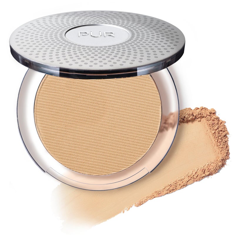 PUR Beauty 4in1 Pressed Mineral Makeup Powder Foundation with SPF 15 Concealer Finishing Compact Pressed Powder for Face Buildable Medium to Full Coverage Foundation Powder Bisque