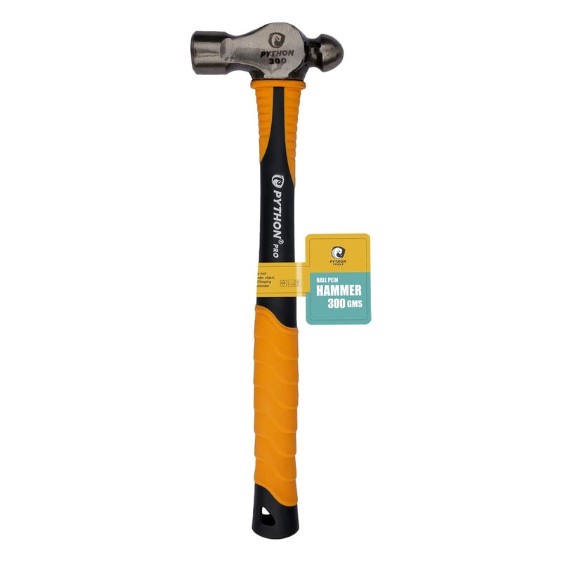 Python Pro Ball Pein/Peen Hammer Indestructible Fiberglass Handle (300 GMS / 11" (280 MM)) - Image 2