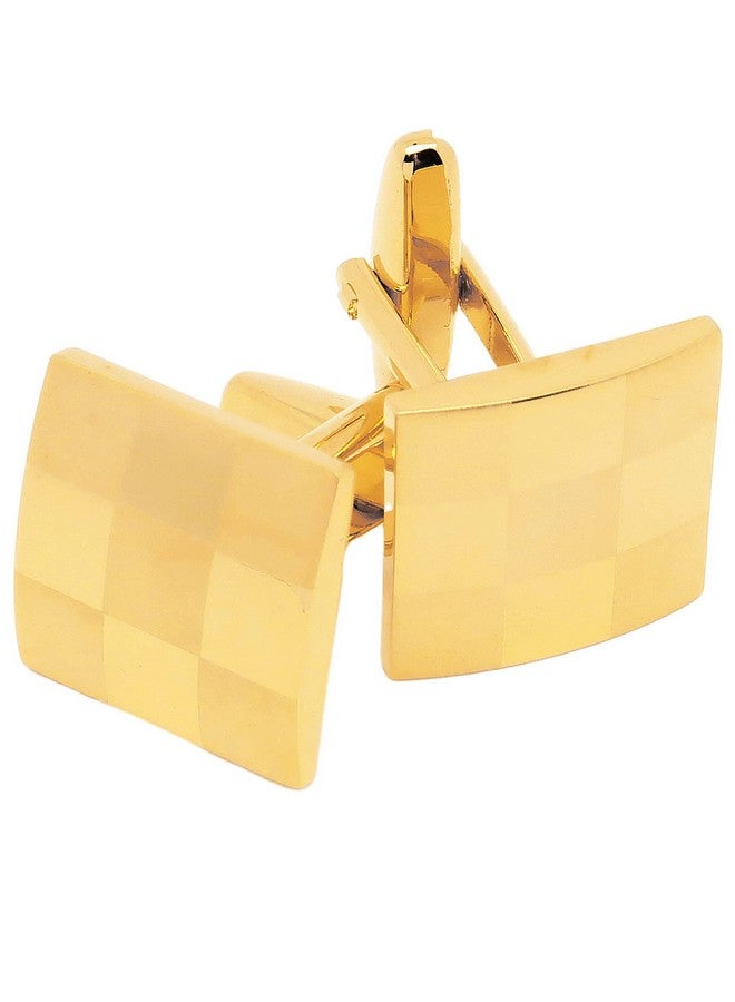 Jonwo Square Pattern Cufflinks For Men Silver And Gold Plated Men'S Cuff Link Set For Wedding Shirt Party Business Birthday Anniversary Dress (Golden Cufflinks) - Image 5