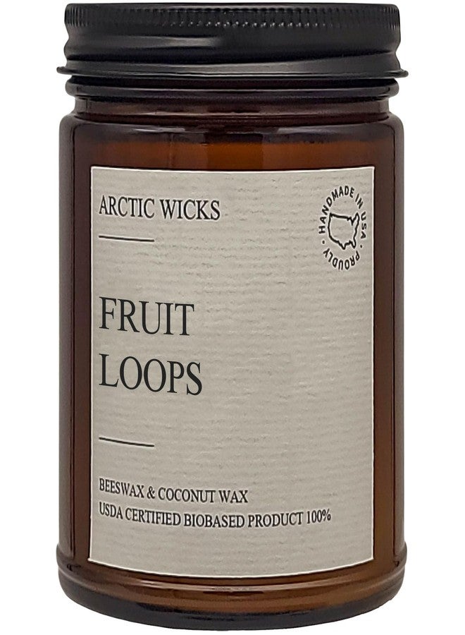 Arctic Wicks شمعة فروت لوبس - شموع غير سامة من Arctic Wicks مصنوعة من جوز الهند وشمع العسل، احتراق نظيف، معتمدة من وزارة الزراعة الأمريكية كمنتج حيوي، شموع برائحة حبوب الإفطار بنكهة الفواكه الحمضية، برائحة حبوب الإفطار المفضلة لديك - Image 1
