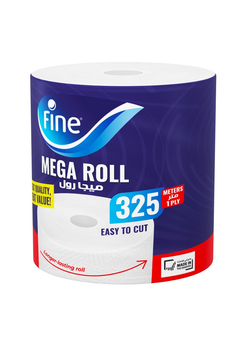 Fine Sterilized Kitchen Towel Mega Roll, 1500 Sheets White 325meter - Image 1