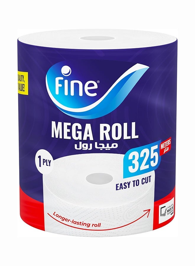 Fine Sterilized Kitchen Towel Mega Roll, 1500 Sheets White 325meter - Image 1