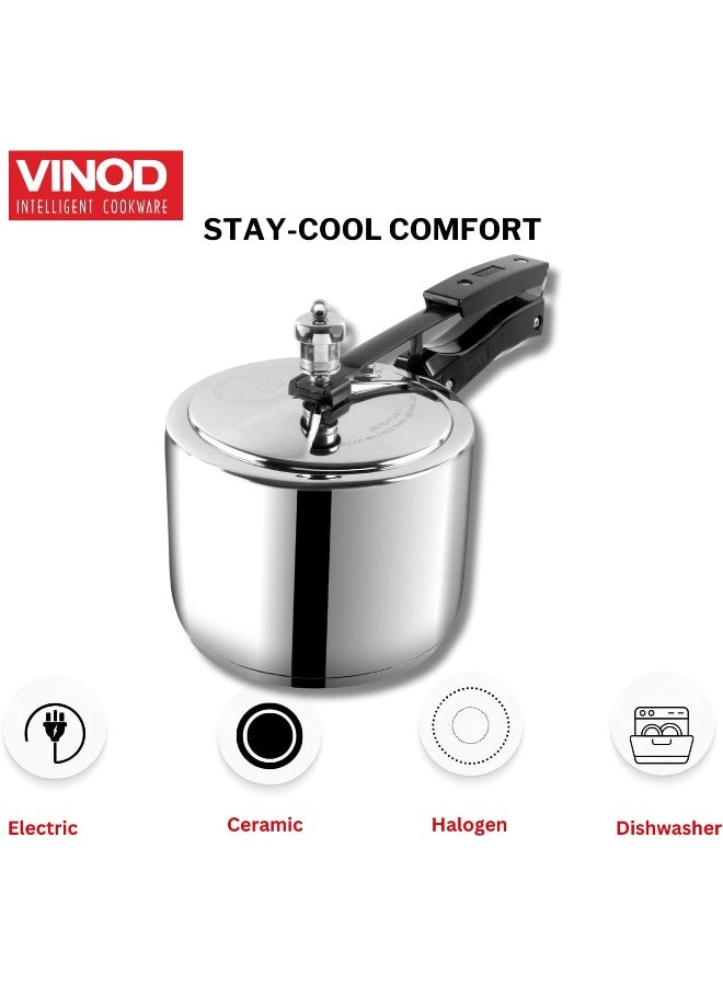 Vinod Stainless Steel Inner Lid Induction Pressure Cooker, 3.5 Liter - Image 3