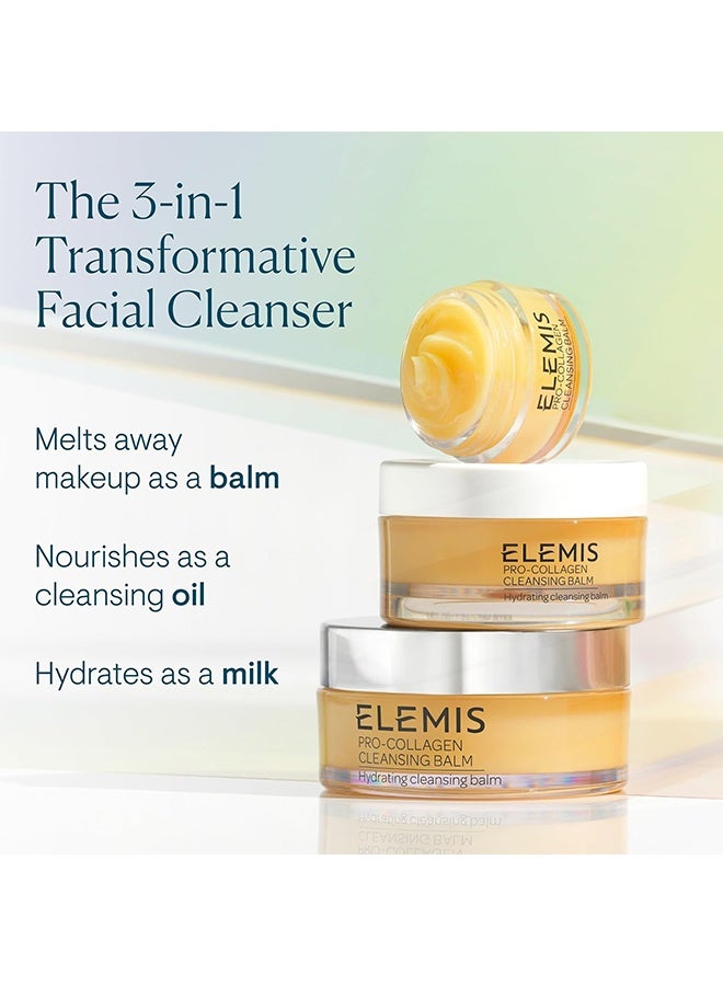Elemis Pro-Collagen Cleansing Balm Makeup Remover 100g, Hydrating Facial Cleanser, Oil Cleanser, Oil Makeup Remover, Deep Cleanse - Image 2