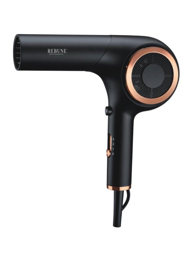 REBUNE Hair Dryer Black/Gold - Image 1