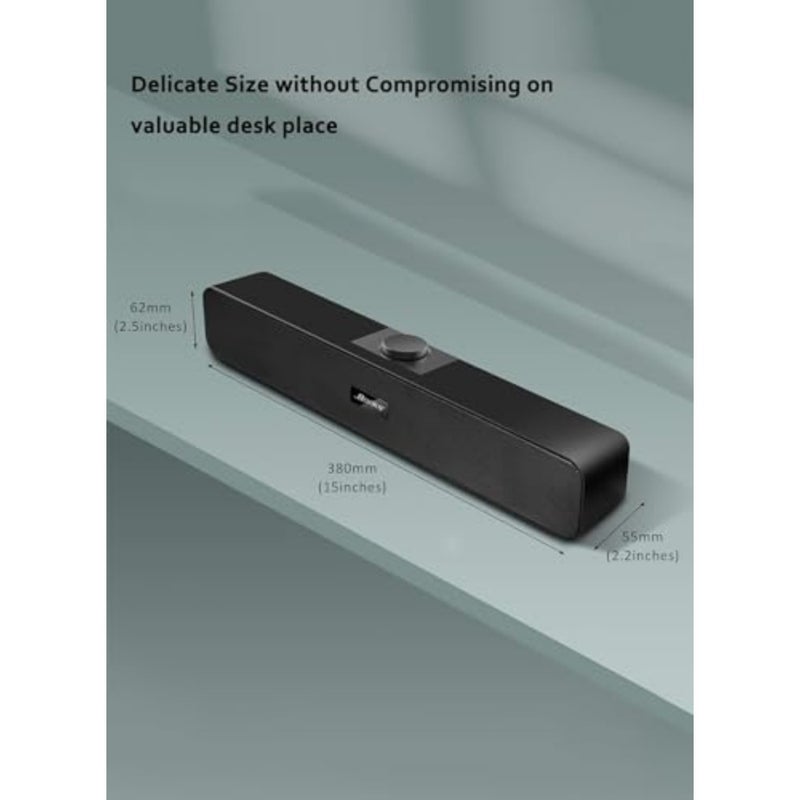مكبرات صوت كمبيوتر USB مع مدخل Aux 3.5 مم، مكبرات صوت كمبيوتر صغيرة تعمل عن طريق USB، مكبر صوت USB سلكي لسطح المكتب، مكبر صوت USB للشاشة، مكبر صوت ستيريو صغير للكمبيوتر الشخصي، الأجهزة اللوحية، الكمبيوتر المحمول، التوصيل والتشغيل، N2 - Image 2