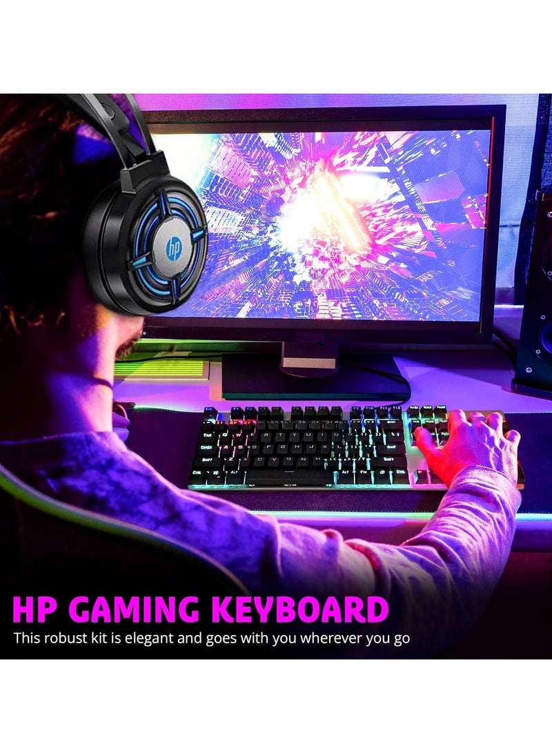 HP PC Gaming Keyboard and Mouse Combo, RGB Backlit Wired Gaming Mouse and Keyboard, Mouse pad,Gaming Headset, Gamer 4 in 1 Bundle for PC PS4 PS5 and Xbox Multicolor - Image 5