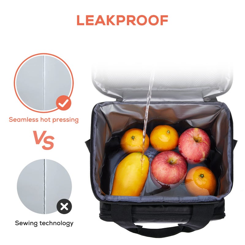 TOURIT Large Lunch Bag 14L Insulated Lunch Box Lunch Cooler for Men&Women Work, Black - Image 5