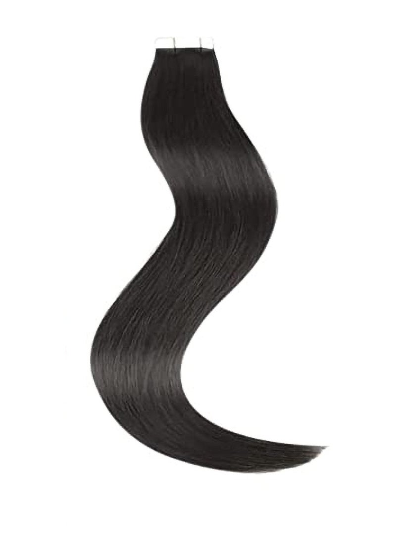 Estelle - Hair Extension Hair Wig Invisible Tape in Hair Extensions Natural Human Hair Extensions 20 Pieces 50 Grams Color No 1B - Image 1