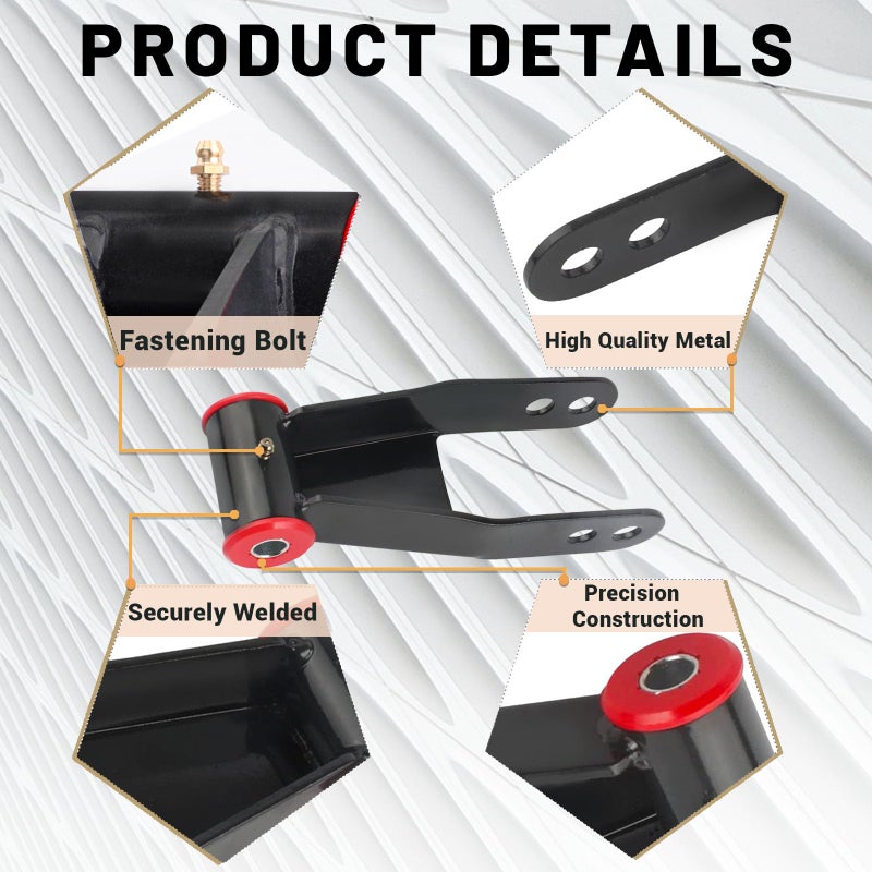 Gdydi 2" Suspension Rear Drop Lowering Shackle Kit Compatible with 2019-2022 Ch~evy Silverado and GMC Sierra 1500 Replaces # 712120 - Image 2