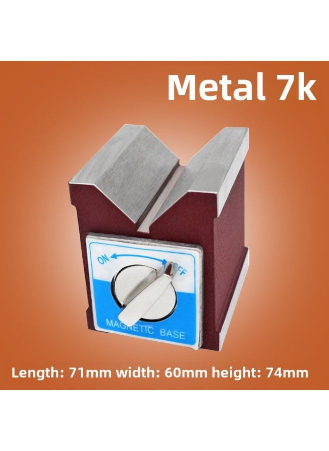 Generic - Switch Type Magnetic Seat Wire Cutting Strong Magnetic Seat Strong Magnetic Magnetic Table V Magnet Seat Triangular Table 6T12T-Color:Metal Switch 7k - Image 1