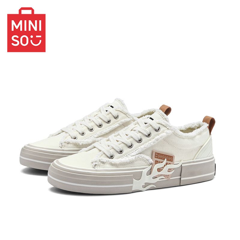 Miniso [Miniso] Men’s Shoes, Original Design, Platform Height-Boosting Biker Style, Couple’s Versatile Non-Slip Casual Sneakers - Image 1