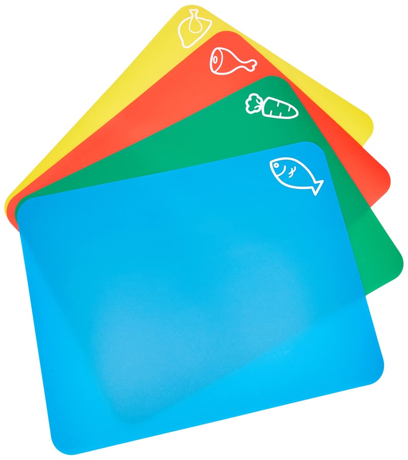 Chef Aid 4 Flexible Colour Coded Chopping MatsAssorted35cm x 30cm