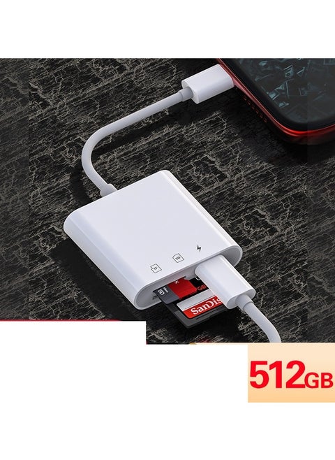 Multi-Function Card Reader  Lightn 3-In-1 【 Read TF/SD/Charging 】