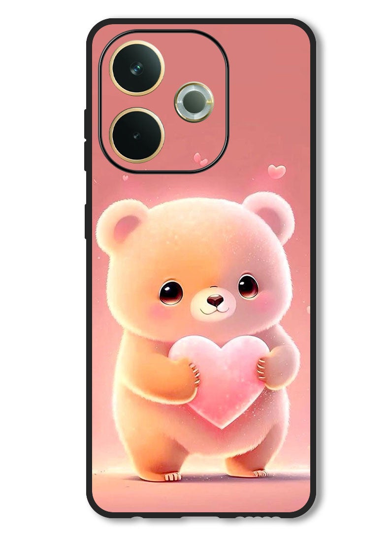 Theodor Case Compatible with Oppo A5 Pro Protection Shockproof Bumper Cover Panda Holding Heart - Image 1