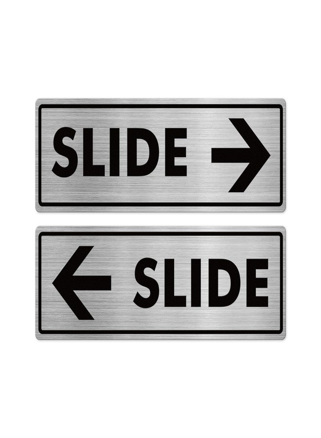YIKIADA Slide door Caution Warning Sign 12×4 Inches Aluminum Metal Self Adhesive Sticker Waterproof Notice for Gate Window Office 4 Pack - Image 1