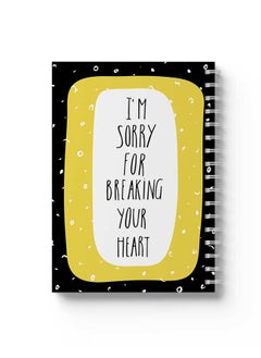 Spiral Notebook Im Sorry Text & Doodle Art for school, study, work, business 18x25cm taking with 80 sheets