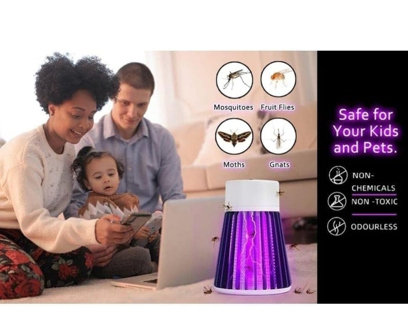 IDELLA Eco Friendly LED Mashroom Mosquito Killer Lamp USB Powered Indoor Bug Zapper Fly Killer Machine Fly Catcher for Home Kids Indoor Outdoor Mosquito Trap Machine - Image 5