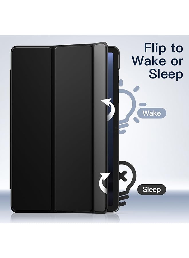 Jetech Case For Samsung Galaxy Tab S9 Fe 10.9 Inch Slim Translucent Back Tri Fold Stand Protective Tablet Cover Support S Pen Charging Auto Wake Sleep Black - Image 5