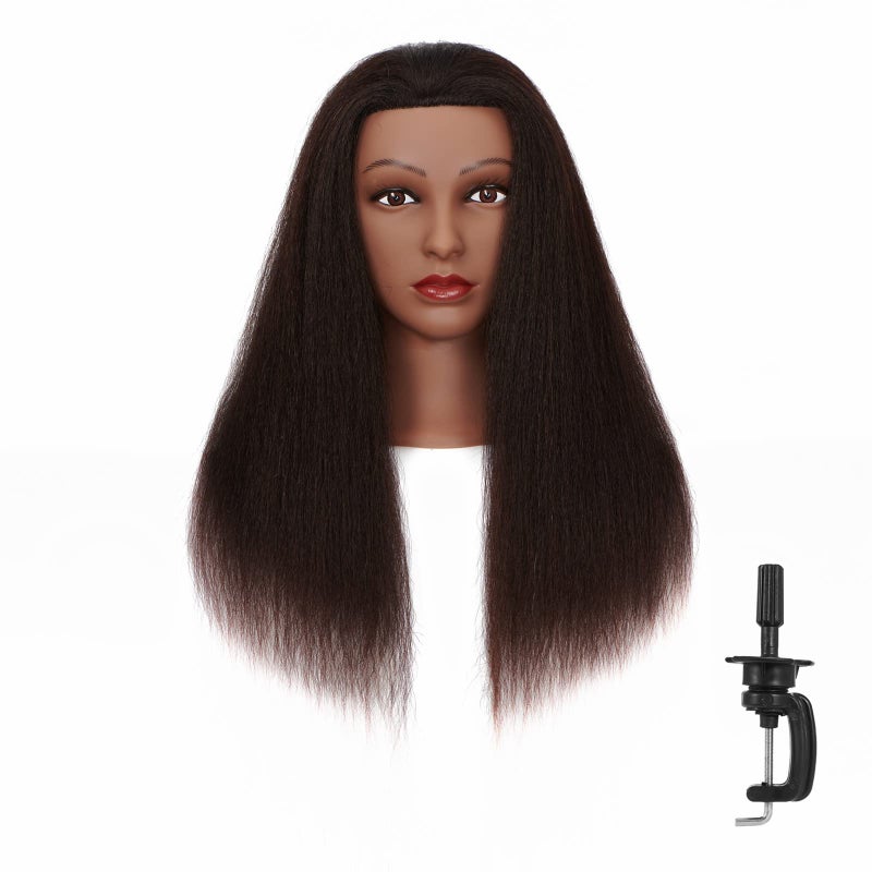 Hairingrid Mannequin Head 16 100 Real Hair Hairdresser Cosmetology Mannequin Manikin Training Head Hair and Free Clamp Holder R72026B0216