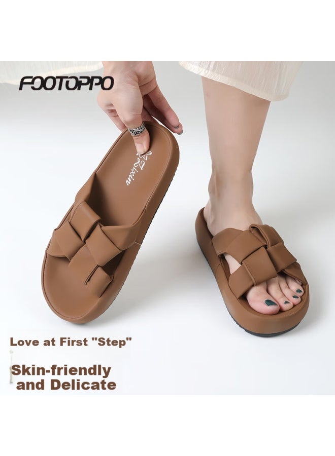 Footoppo Women's Summer Indoor Home Thick-soled Slippers, Anti-slip Cute Fashion Sandals For Summer Outdoor Wear