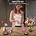HOGOKIDS Flower Bouquet Set for Adults Valentine 1461PCS Artificial Flowers Botanical Collection 18 Sticks Decorative Home Plant Bouquet Creative DIY Gift for Wife Girlfriend Mom Women Men - Image 4